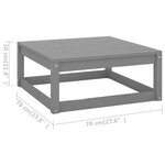 Salon de jardin meuble d'extérieur ensemble de mobilier 9 pièces avec coussins gris bois de pin massif 02_0017984