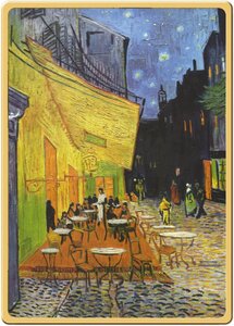 Pièce de monnaie en Or 1 Dollar g 0.062 (1/500 oz) Millésime 2022 Vincent Masterpieces CAFE TERRACE AT NIGHT