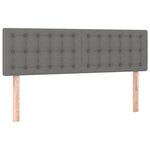 vidaXL Sommier à lattes de lit avec matelas Gris foncé 140x200cm Tissu