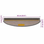 vidaXL Tapis d'escalier autocollants aspect sisal 15 Pièces 65x21x4 cm
