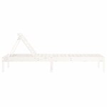 vidaXL Chaises longues lot de 2 blanc 199 5x60x74cm bois massif de pin