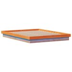 vidaXL Cadre de lit à LED cire marron 150x200 cm bois de pin massif