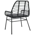 vidaXL Chaises de jardin lot de 2 avec coussins noir résine tressée