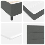 vidaXL Lit à sommier avec matelas gris foncé super king en tissu