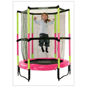 Hudora 65609 - Le trampoline Joey Jump 3.0 rose de 140 cm de diamètre