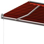 vidaXL Auvent automatique rétractable et poteaux 6x3 5 m Orange marron
