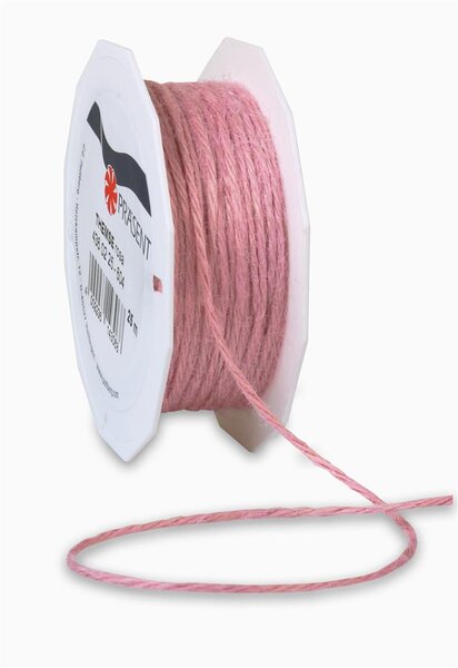 Cordelette jute 25-m-rouleau 2 mm rosé