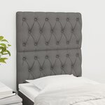 vidaXL Têtes de lit 2 Pièces Gris foncé 80x7x78/88 cm Tissu