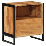 vidaXL Armoire de salle de bain bois massif d'acacia et fer