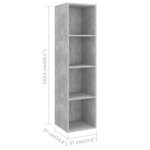 vidaXL Ensemble de meuble TV 4 Pièces Gris béton Aggloméré