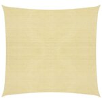 vidaXL Voile d'ombrage 160 g/m² Beige 4x4 m PEHD