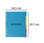 Intercalaires En Polypropylène 6 Positions Campus - A4 Maxi - Translucide - X 25 - Exacompta