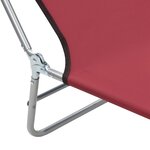 vidaXL Chaises longues pliables 2 Pièces Acier et tissu Rouge