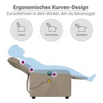 vidaXL Fauteuil de massage inclinable électrique cappuccino similicuir
