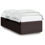 vidaXL Cadre de lit Marron foncé 100x200 cm Tissu