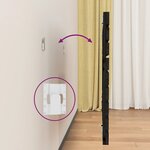 vidaXL Tête de lit murale Noir 146x3x63 cm Bois massif de pin