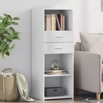 vidaXL Buffet haut blanc 45x42 5x124 cm bois d'ingénierie