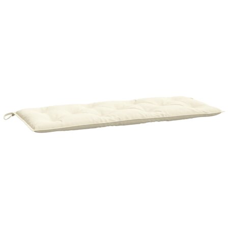 vidaXL Coussin de banc de jardin blanc crème 120x50x7 cm tissu oxford