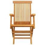 vidaXL Chaises de jardin avec coussins bordeaux lot de 8 Teck massif