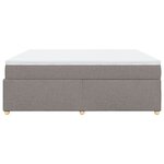 vidaXL Sommier à lattes de lit avec matelas Taupe 180x200 cm Tissu