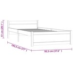 vidaXL Cadre de lit Marron miel Bois massif 90x190 cm Simple