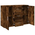 vidaXL Buffet chêne fumé 90 5x29 5x65 cm bois d'ingénierie
