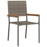 Set de salle à manger de jardin vidaXL 9 pièces gris poly rattan