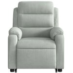 vidaXL Fauteuil inclinable électrique gris clair velours