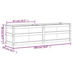 vidaXL Jardinière 180x50x50 cm bois de pin massif