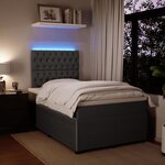vidaXL Sommier à lattes de lit et matelas gris foncé 120x190cm velours