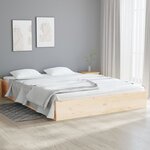 vidaXL Cadre de lit bois massif 120x190 cm petit double