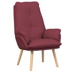 vidaXL Fauteuil relaxant Rouge vin Tissu