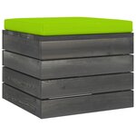 vidaXL Repose-pieds palette de jardin 2 Pièces avec coussins Bois de pin