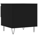 vidaXL Tables basses 2 Pièces noir 50x46x50 cm bois d'ingénierie