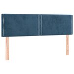vidaXL Sommier à lattes de lit et matelas Bleu foncé 140x190cm Velours