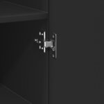 vidaXL Buffet haut noir 40x42 5x185 cm bois d'ingénierie