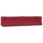 vidaXL Coussins de palette 5 Pièces rouge bordeaux tissu