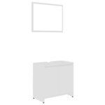 vidaXL Ensemble de meubles de salle de bain 4Pièces Blanc Bois ingénierie
