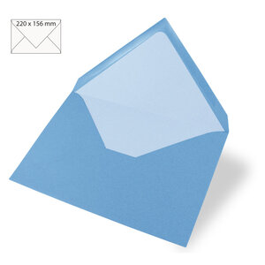 Enveloppe C6 Bleu azur 156x110mm 5 pièces