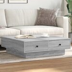 vidaXL Table basse Sonoma gris 90x90x28 cm Bois d'ingénierie