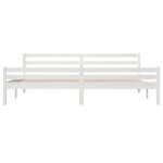 vidaXL Cadre de lit Blanc Bois massif 200x200 cm
