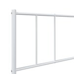 vidaXL Cadre de lit métal avec tête de lit/pied de lit blanc 80x200 cm