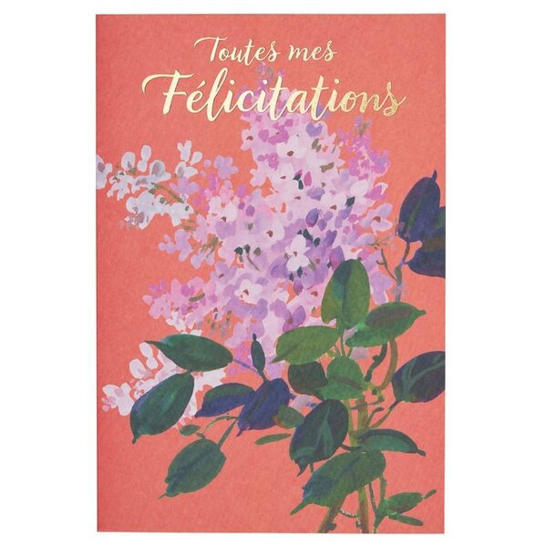 Carte toutes mes félicitations - draeger paris