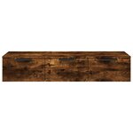 vidaXL Armoire murale Chêne fumé 102x30x20 cm Bois d'ingénierie