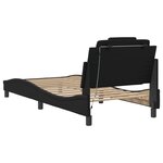 vidaXL Cadre de lit avec lumière LED noir 90x190 cm similicuir