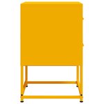 vidaXL Table de chevet jaune moutarde 36x39x60 5 cm acier
