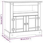 vidaXL Meuble TV Gamme Corona pin mexicain 80x43x78 cm