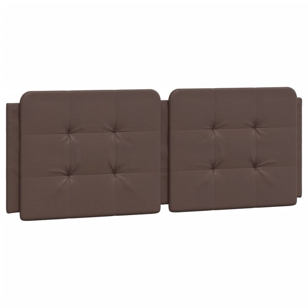 vidaXL Coussin de tête de lit marron 140 cm similicuir