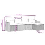 vidaXL Salon de jardin avec coussins 5Pièces mélange beige résine tressée