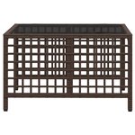 vidaXL Salon de jardin d'angle et coussins 3 Pièces marron résine tressée